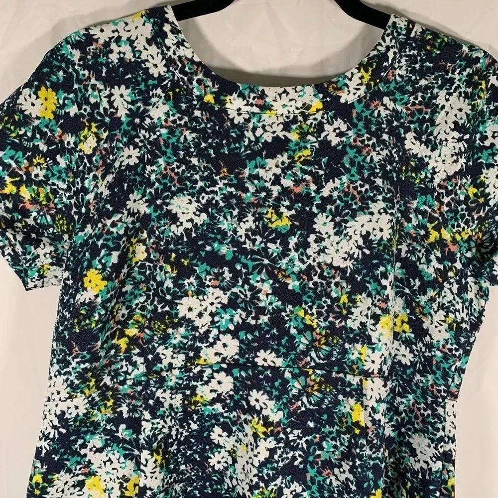 Collective Concepts Mini Dress Women's Medium Maternity Floral Cutout Back - Picture 3 of 10